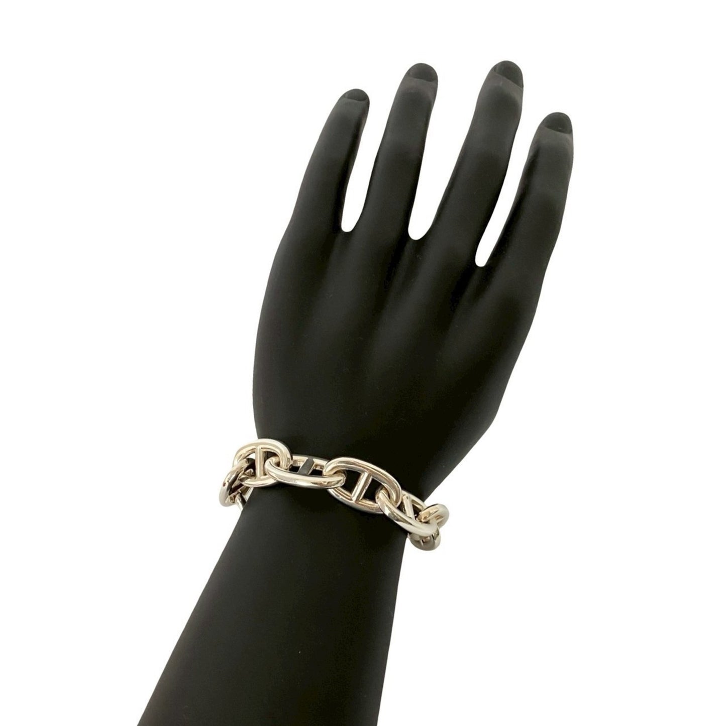 HERMES Chaine d'Ancre TGM 13-link Sterling Silver 925 Chain Bracelet Bangle Aquarius 69969