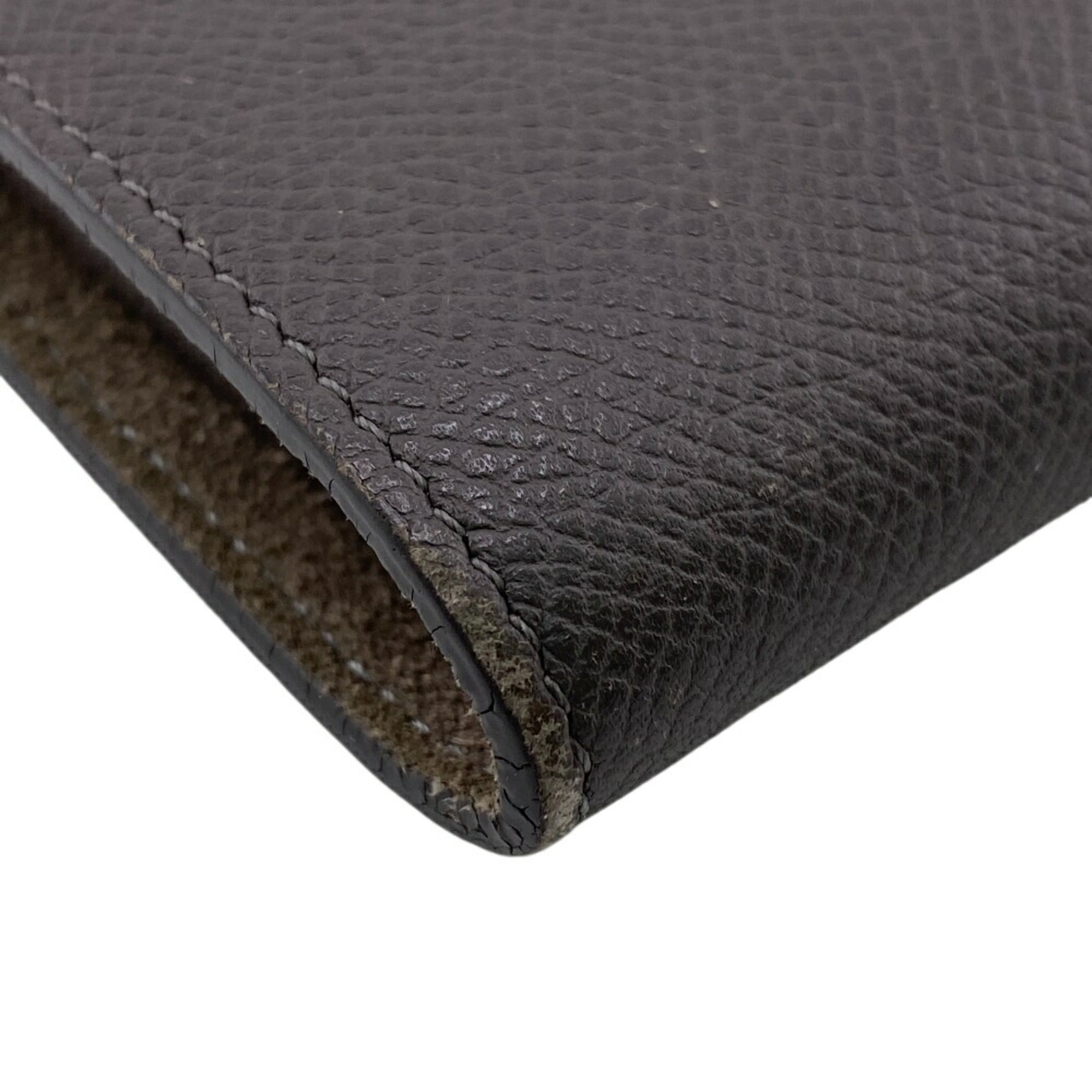 CELINE Medium Strap Wallet, Bifold Gray, Women's