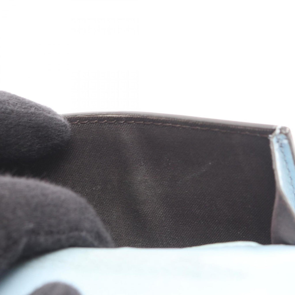 Fendi FENDI Logo Tri-fold Wallet, Leather, Women's, Blue, 8M0395