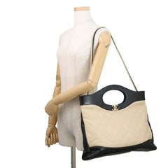 Chanel Matelassé handbag, Coco Mark, 31 Large, A57977, CHANEL 2-way shoulder bag, black, handbag for women — Like New