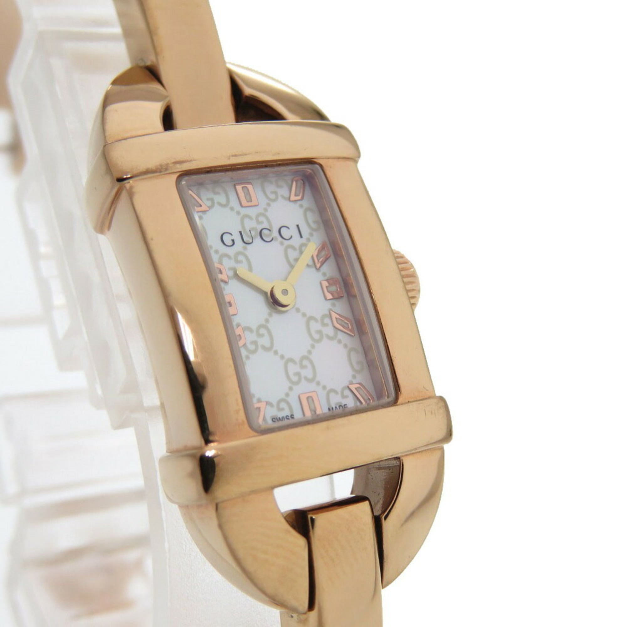 Gucci 6800L Pink Gold Shell Dial Stainless Steel White Quartz Watch 1683GUCCI — Good