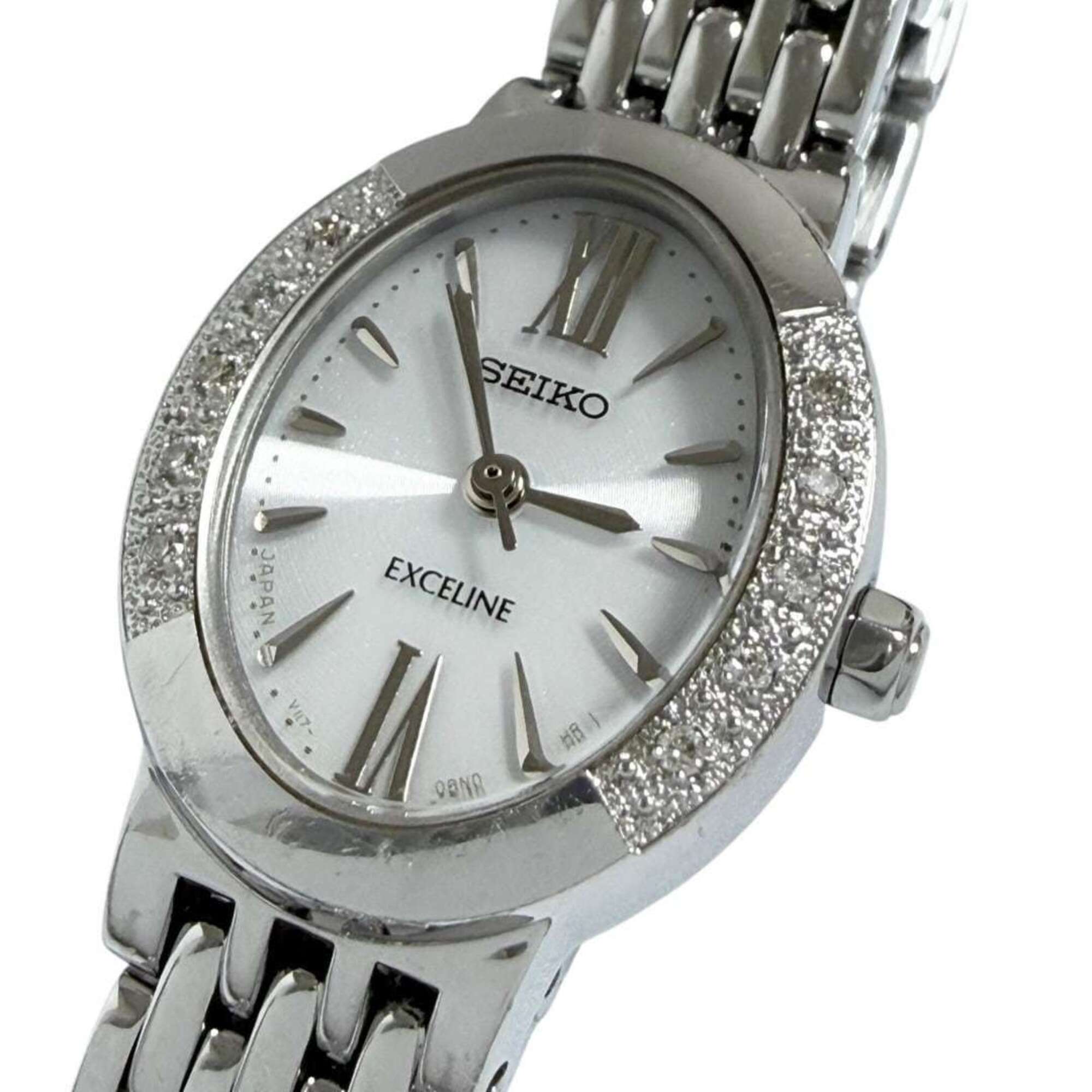 Seiko Dolce Exceline Ladies' Solar Watch with 10 Diamonds — Very Good