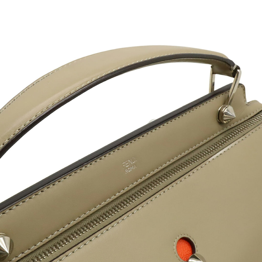 FENDI.com Handbag Shoulder Bag Leather Greige 8BN293