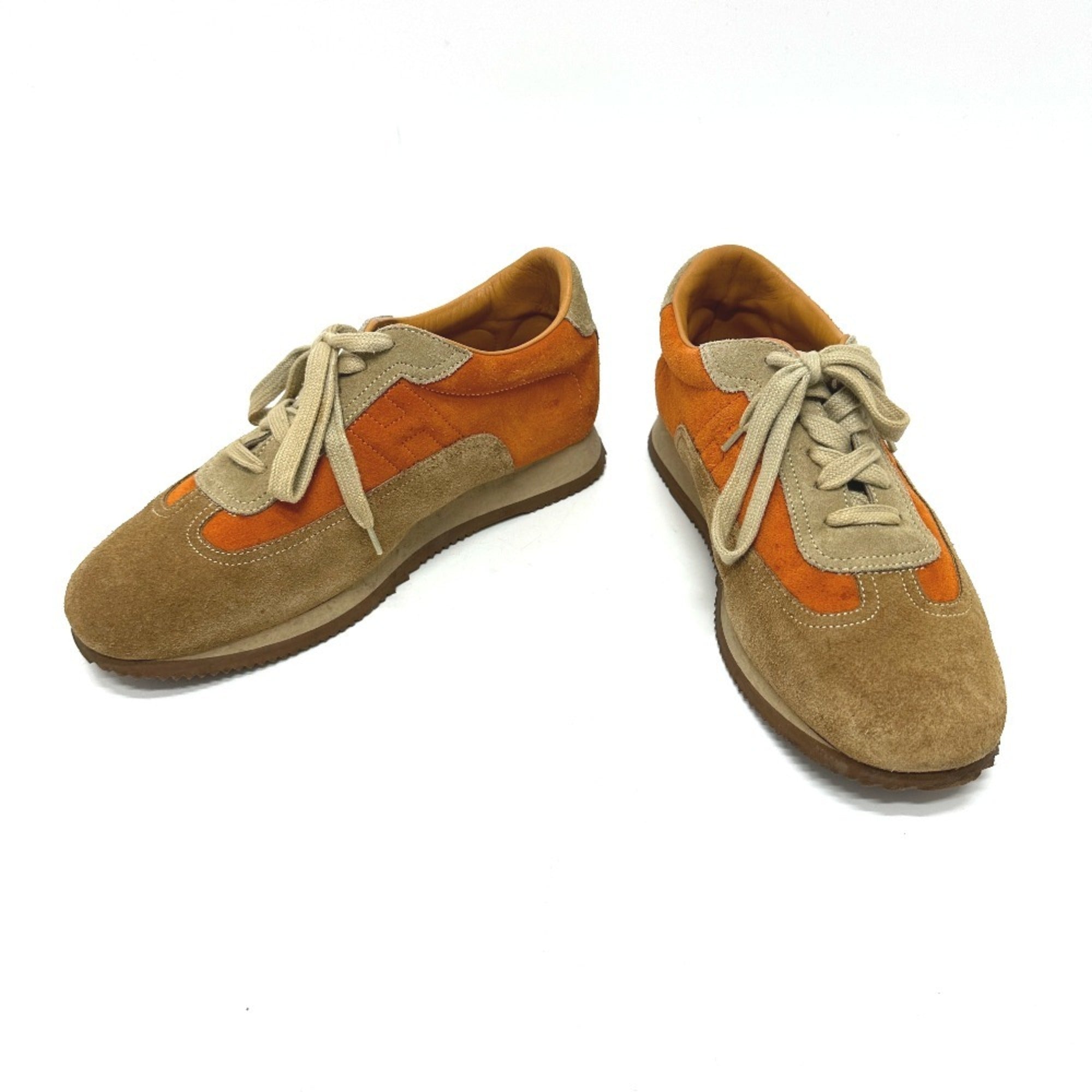 HERMES Hermes Quick Sneakers Suede Men's Orange
