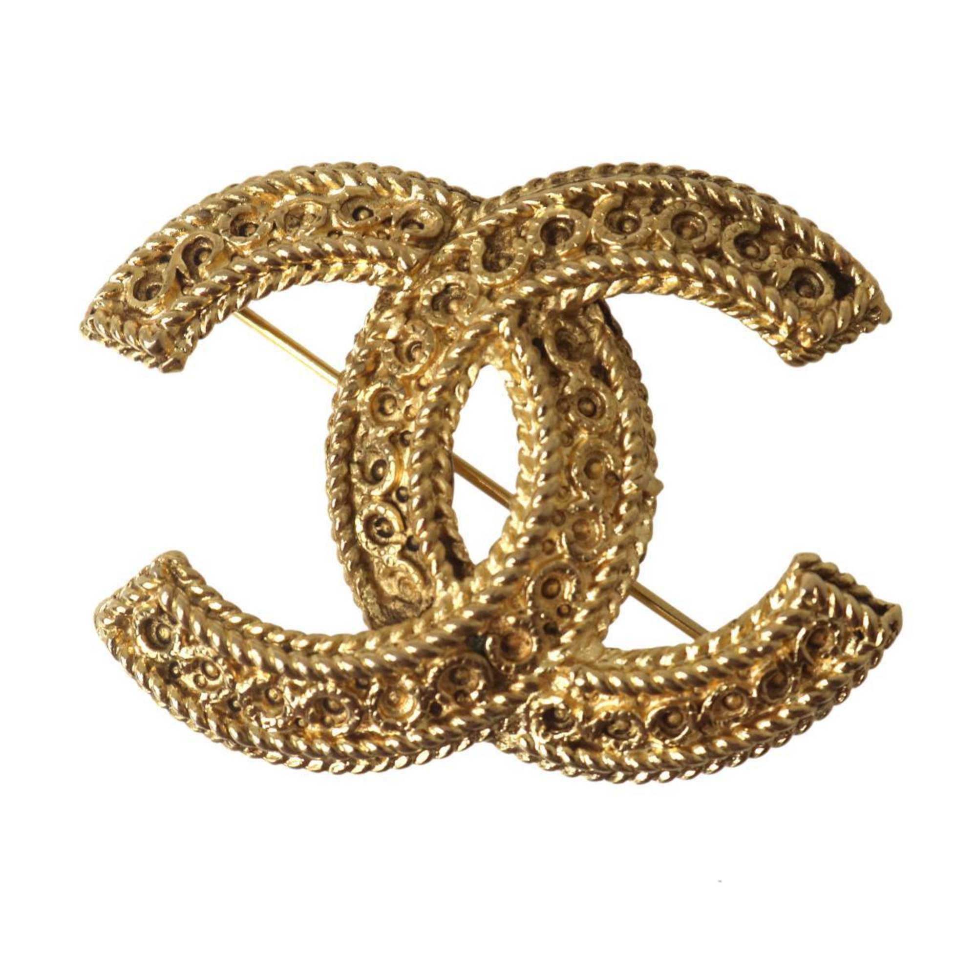CHANEL Coco Mark Brooch 1108 Gold — Like New