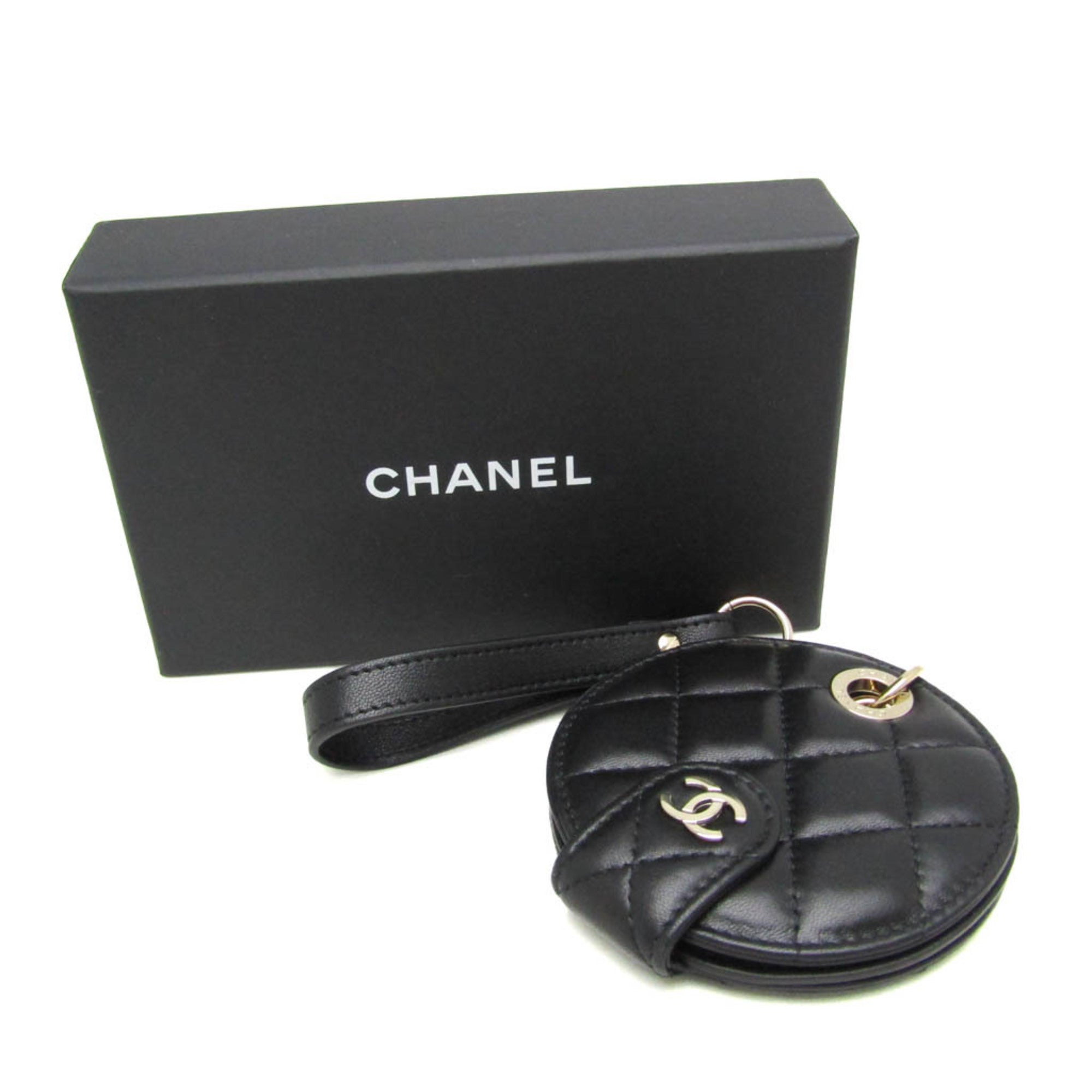 Chanel Matelasse Women's Name Tag Black Bag Charms — Like New