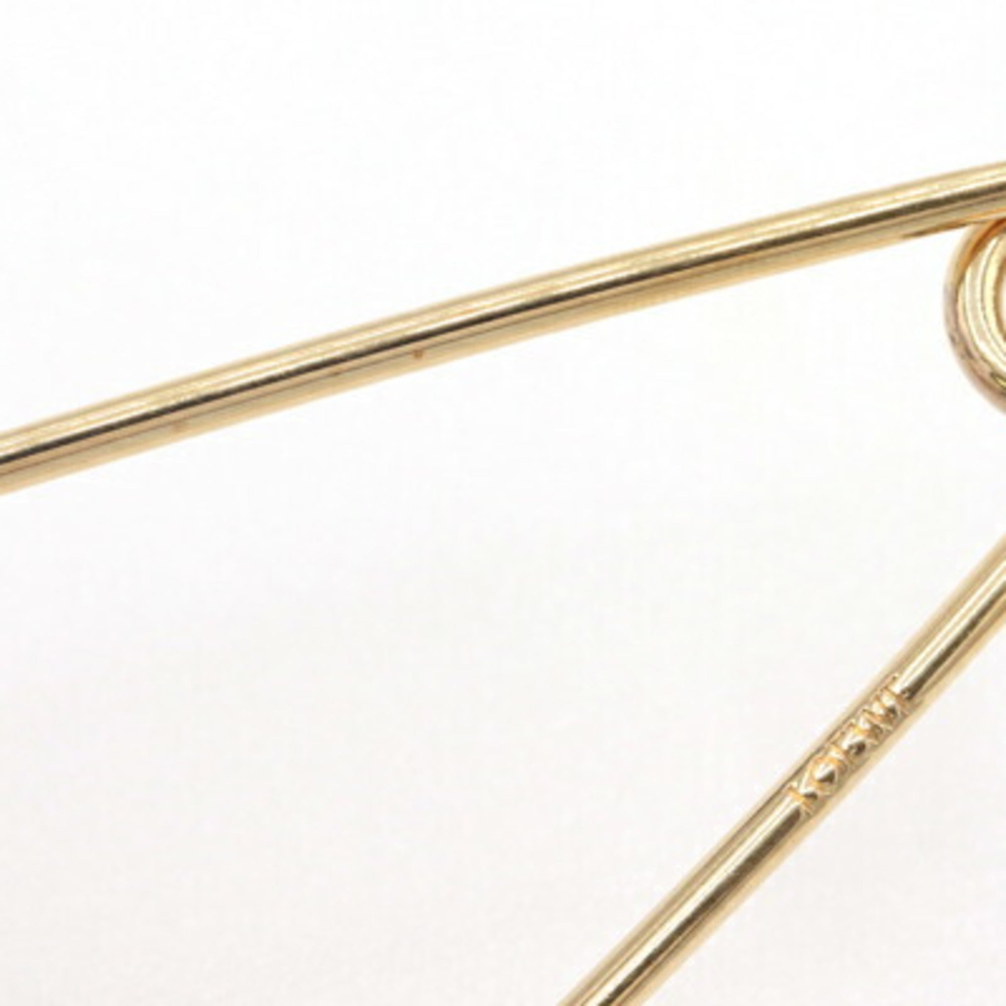 LOEWE Meccano Small Pin Brooch in Red Gold Leather and Metal for Women — Like New