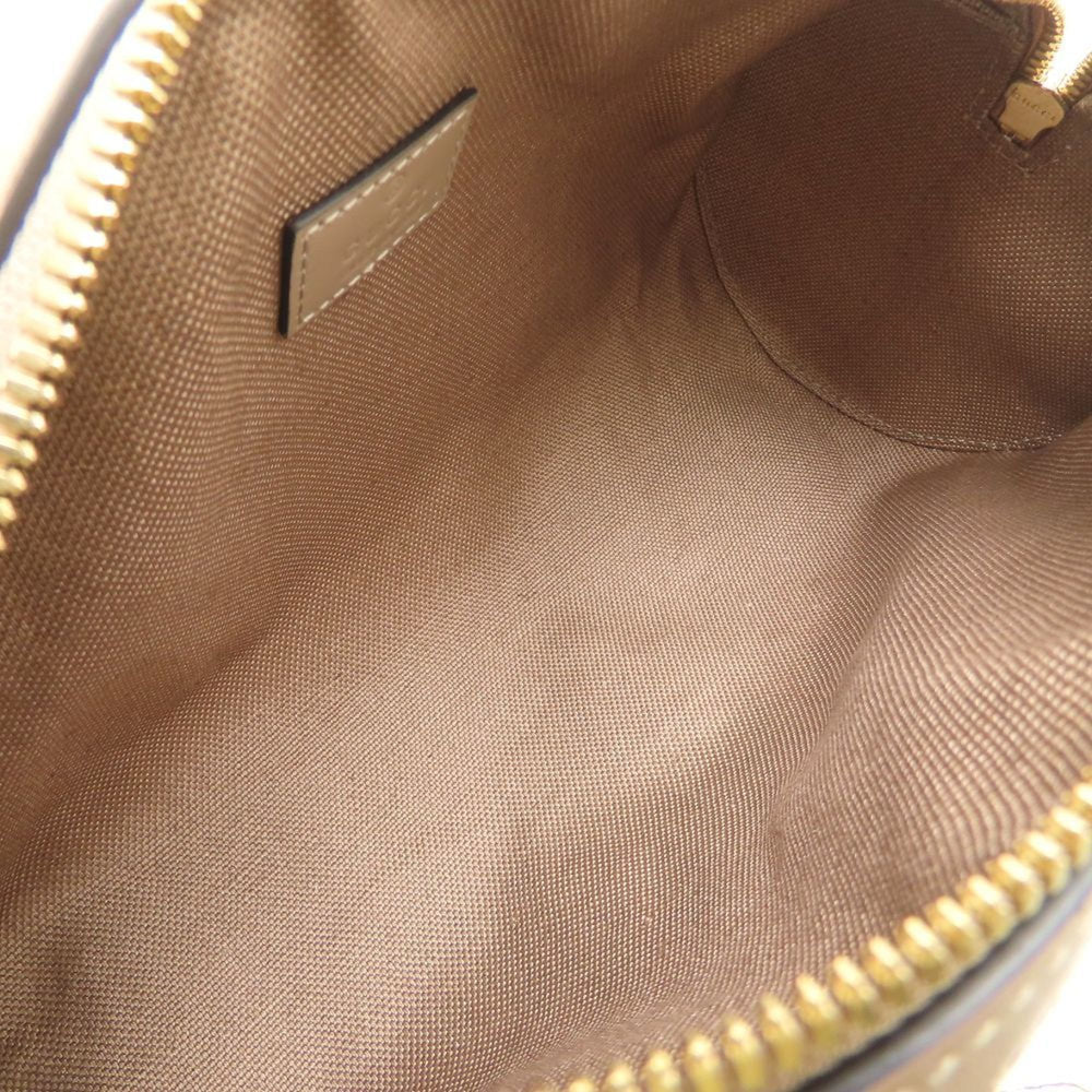 GUCCI 796230 Shoulder Bag GG Shadow 2Way Canvas x Leather Toile Taupe 352524 — Like New