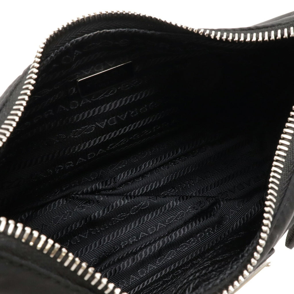 PRADA Triangle Re-Edition 2005 Shoulder Bag in Nylon (Black) 1BH204