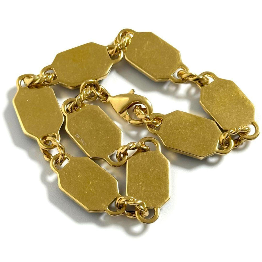 Fendi Men's FF Link Bracelet, Gold, 22cm — Like New