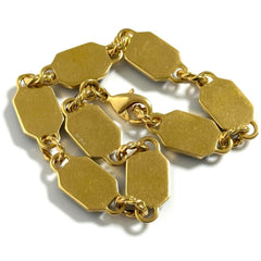 Fendi Men's FF Link Bracelet, Gold, 22cm — Like New