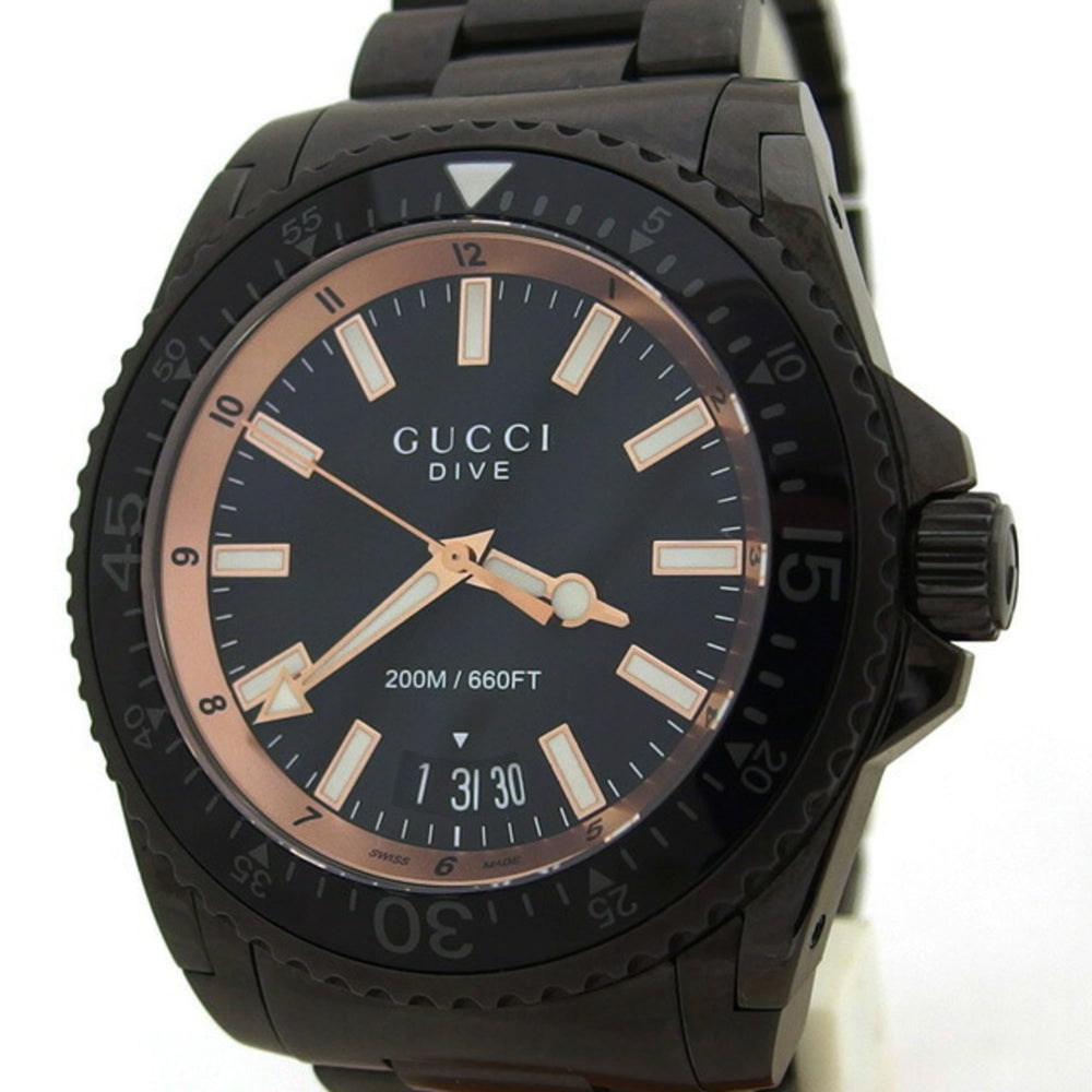 Gucci Dive Date Watch Men's Black — Very Good
