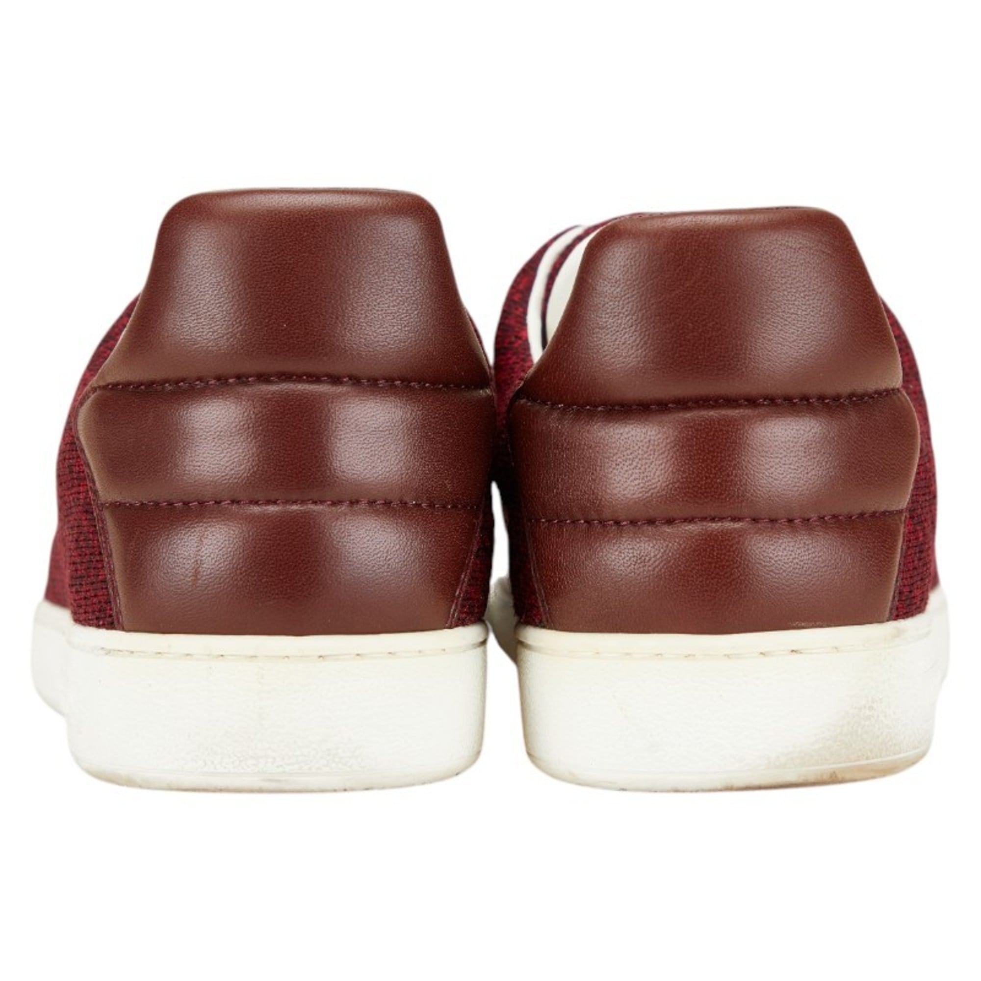 Louis Vuitton low-top sneakers, size 6 1 2, red canvas and leather, women's LOUIS VUITTON