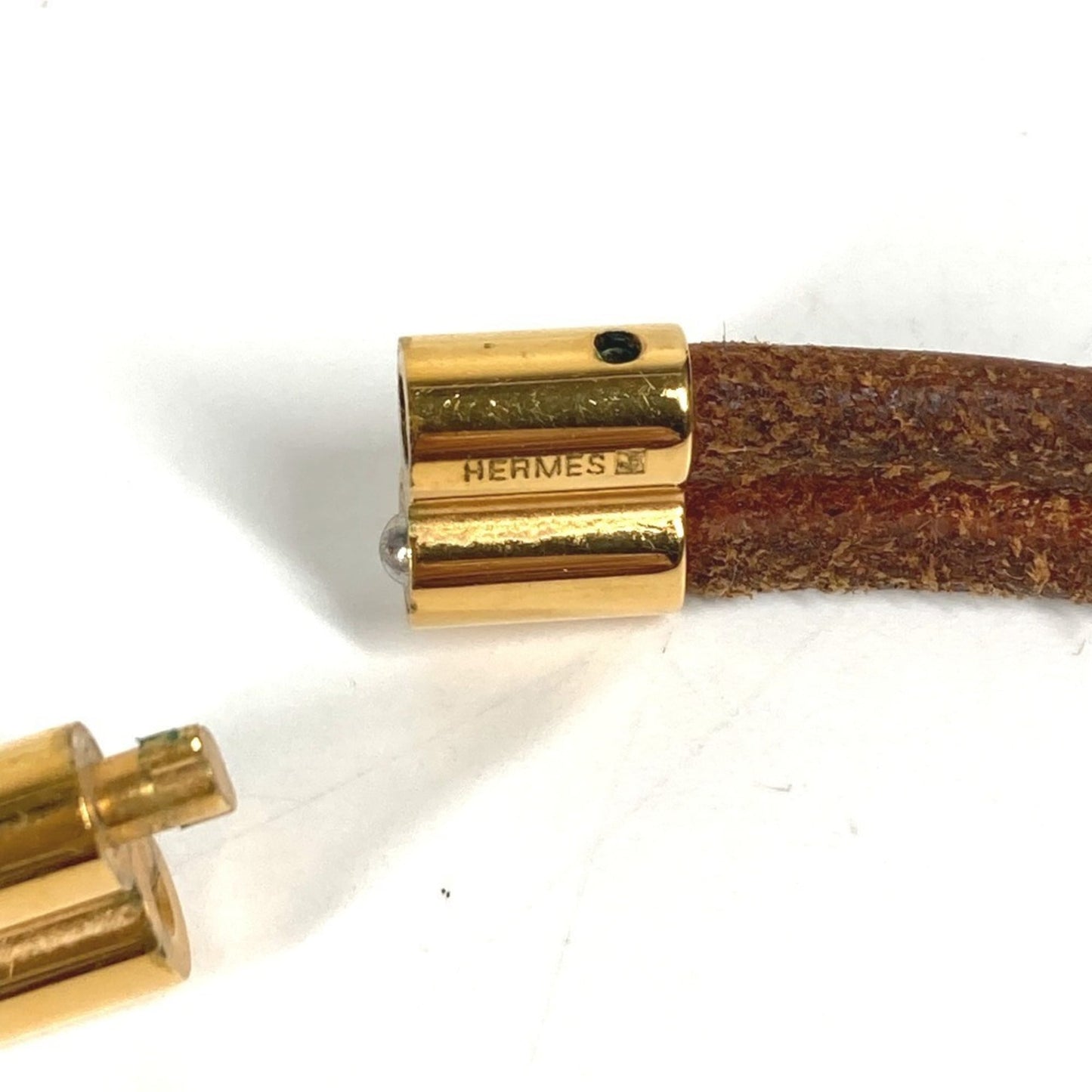 HERMES Herculide Choker Necklace, Leather, Brown, for Men and Women