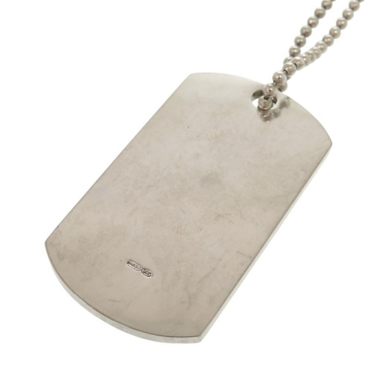 Gucci Dog Tag Plate Silver 925 Necklace Pendant 0651 GUCCI