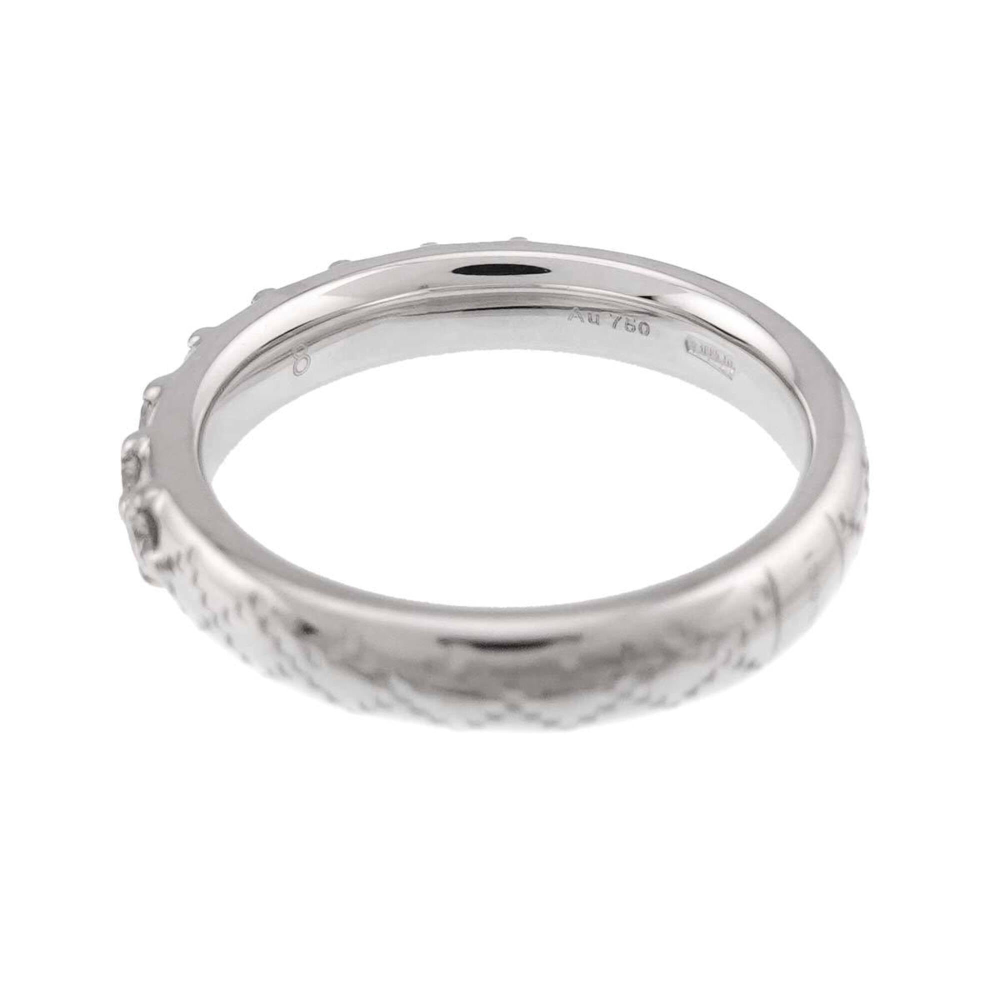 Gucci Diamantissima #8 Ring with Diamonds, 18K White Gold (750) — Like New