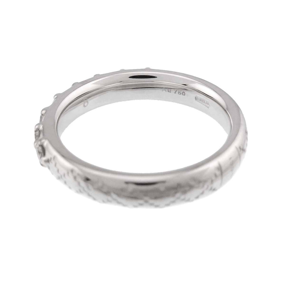 Gucci Diamantissima #8 Ring with Diamonds, 18K White Gold (750) — Like New