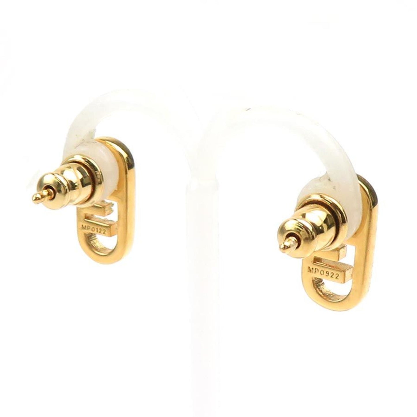 Fendi Orlocke Metal Gold Earrings for Women h31644k