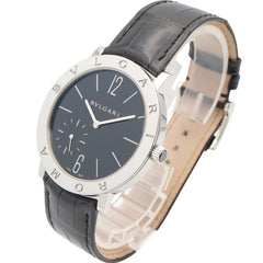 Bulgari BVLGARI Roma Finissimo Watch Stainless Steel Leather Men's Black BB41SXTRO — Very Good