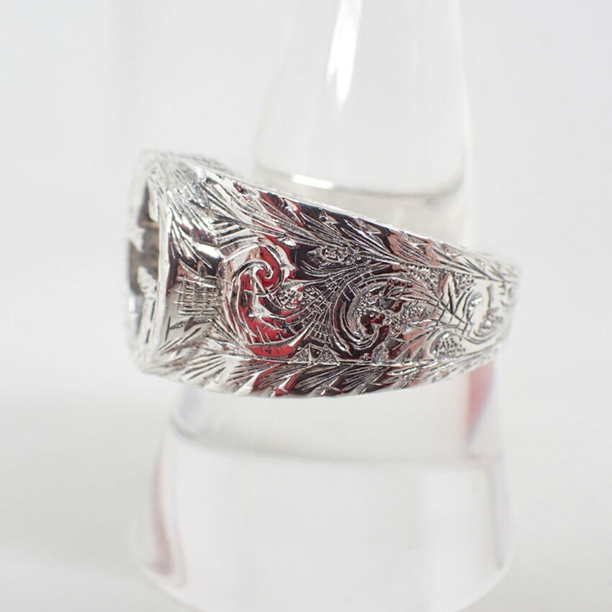 GUCCI Ag925 Arabesque G Ring, Size 23 — Like New