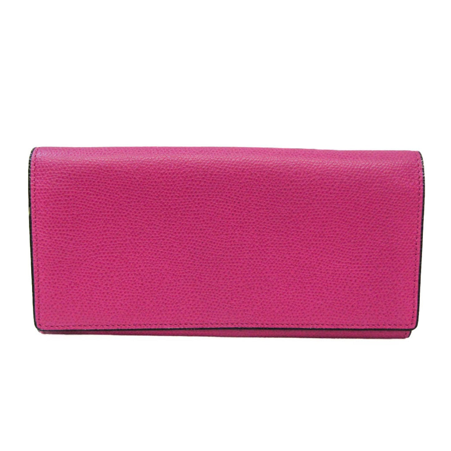 Valextra V9L18 Women's Leather Long Wallet (bi-fold) Pink
