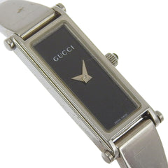 Gucci 1500L Stainless Steel Quartz Analog Watch with Black Dial for Women — Good