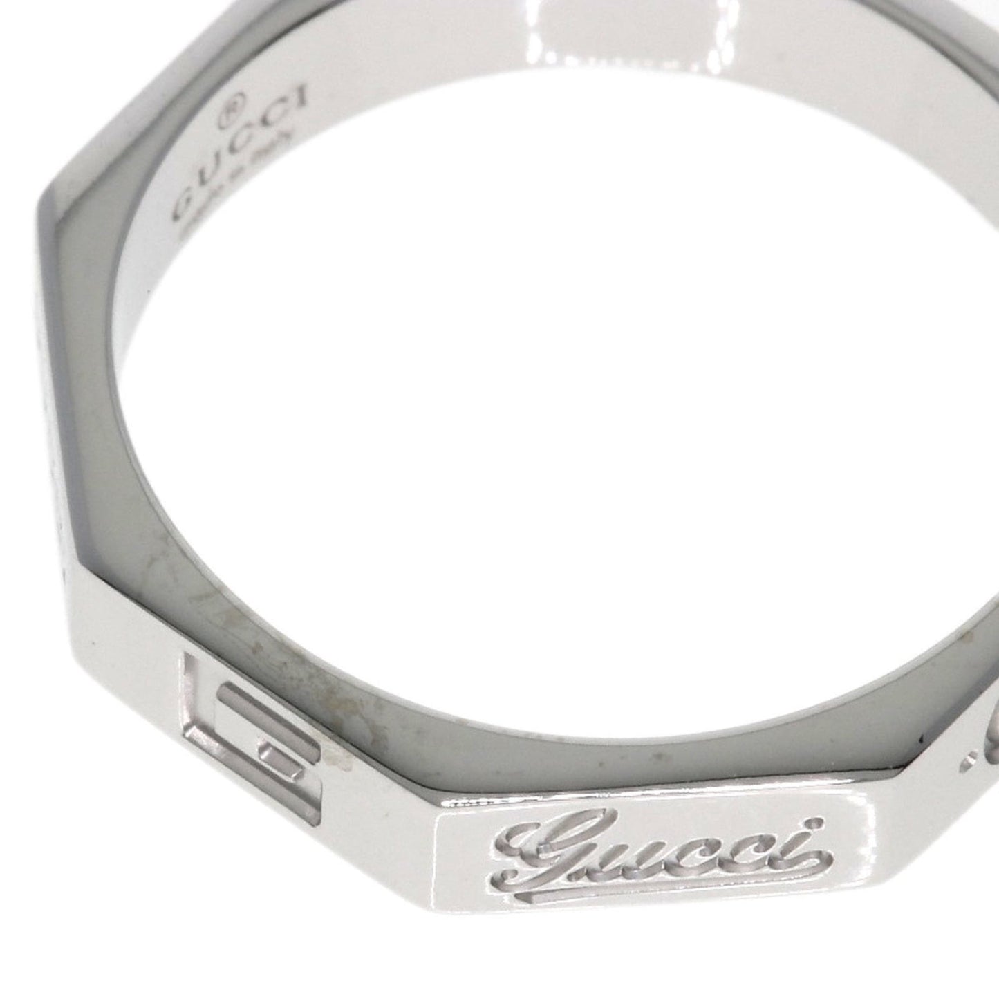 Gucci Octagonal #10 Ring in 18K White Gold for Women