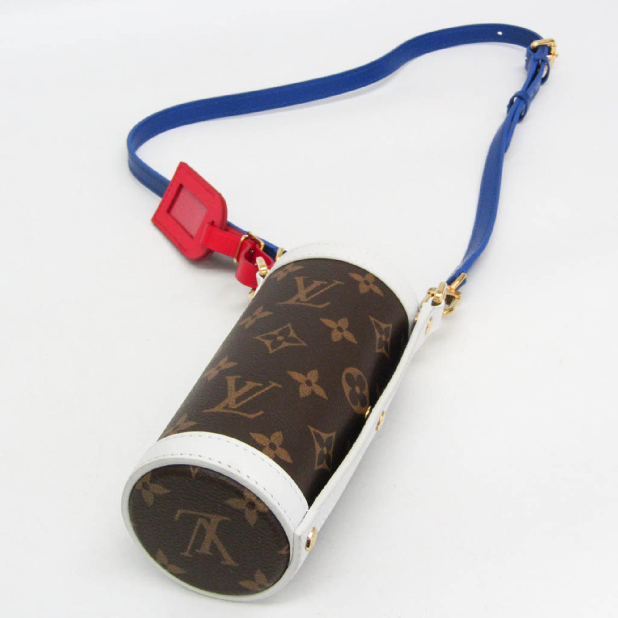 Louis Vuitton Monogram NBA Collaboration Flask Holder GI0565 Men,Women Shoulder Bag Blue,Brown,White — Like New