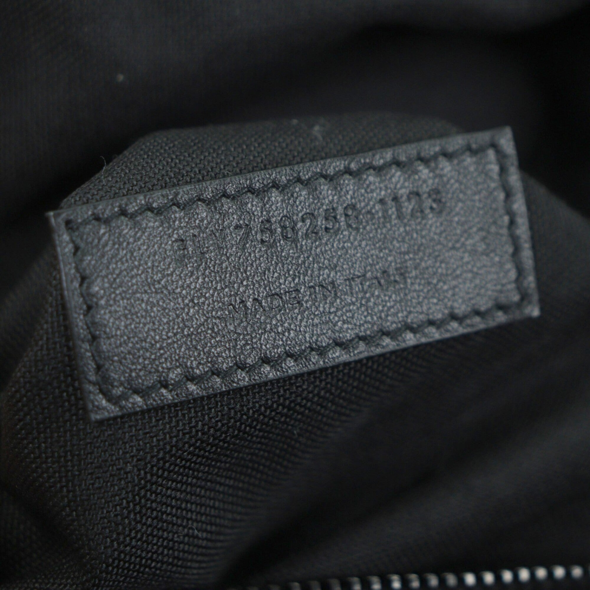 SAINT LAURENT 758258 Nylon Embroidered Body Bag, Black, with Dust Made in Italy, Men's — Like New