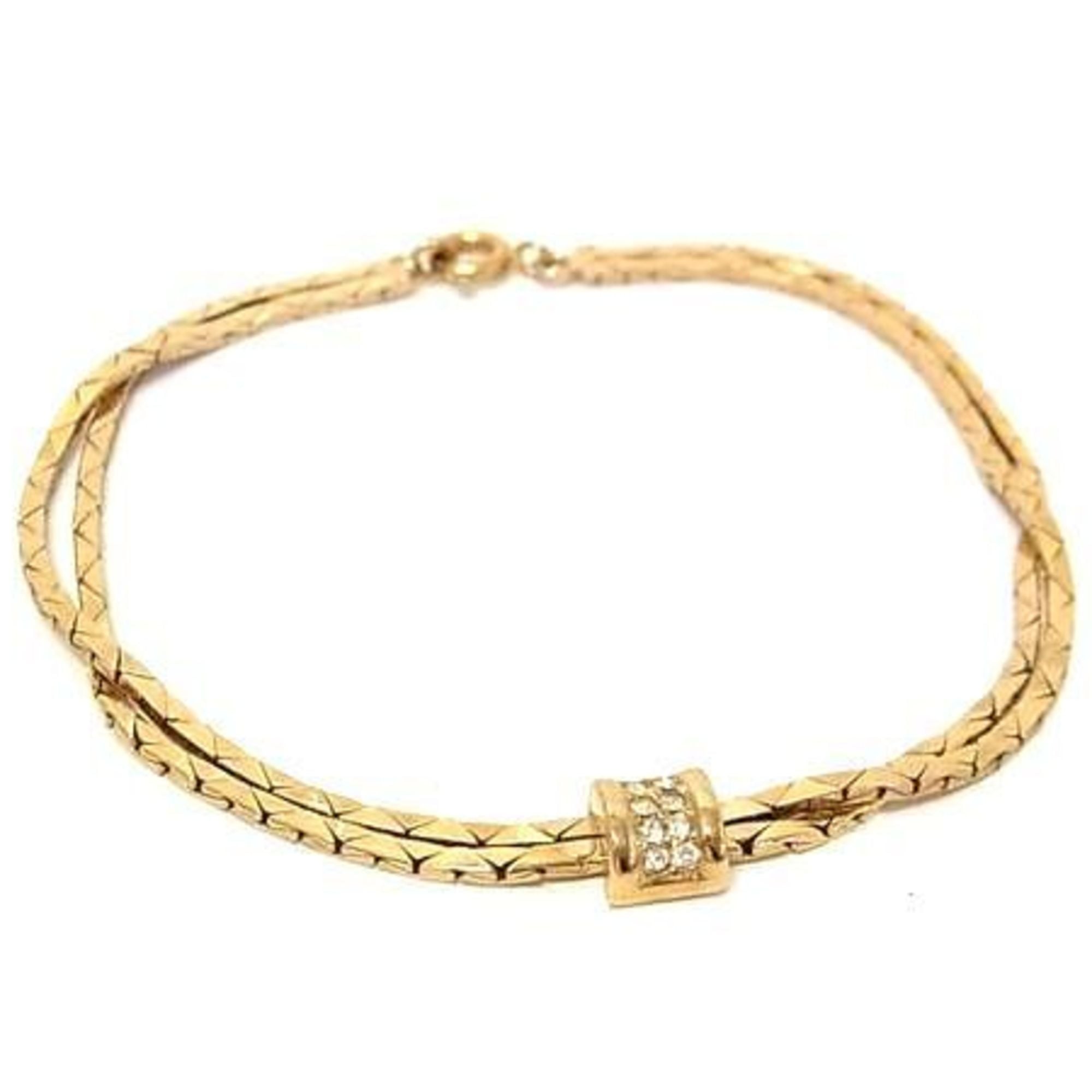 Christian Dior Women's Gold Metal Rhinestone Bracelet