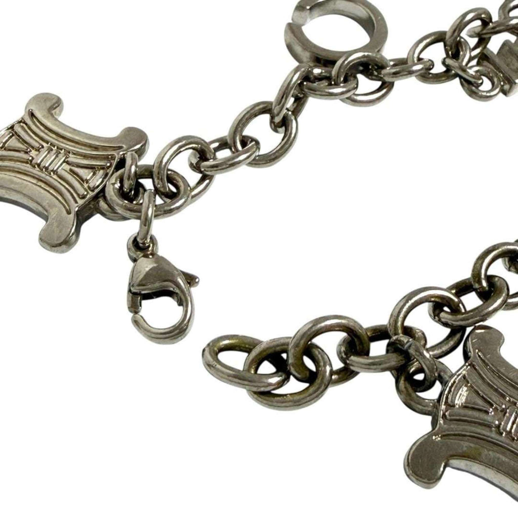 Celine Men's and Women's Triomphe Charm Bracelet in Silver