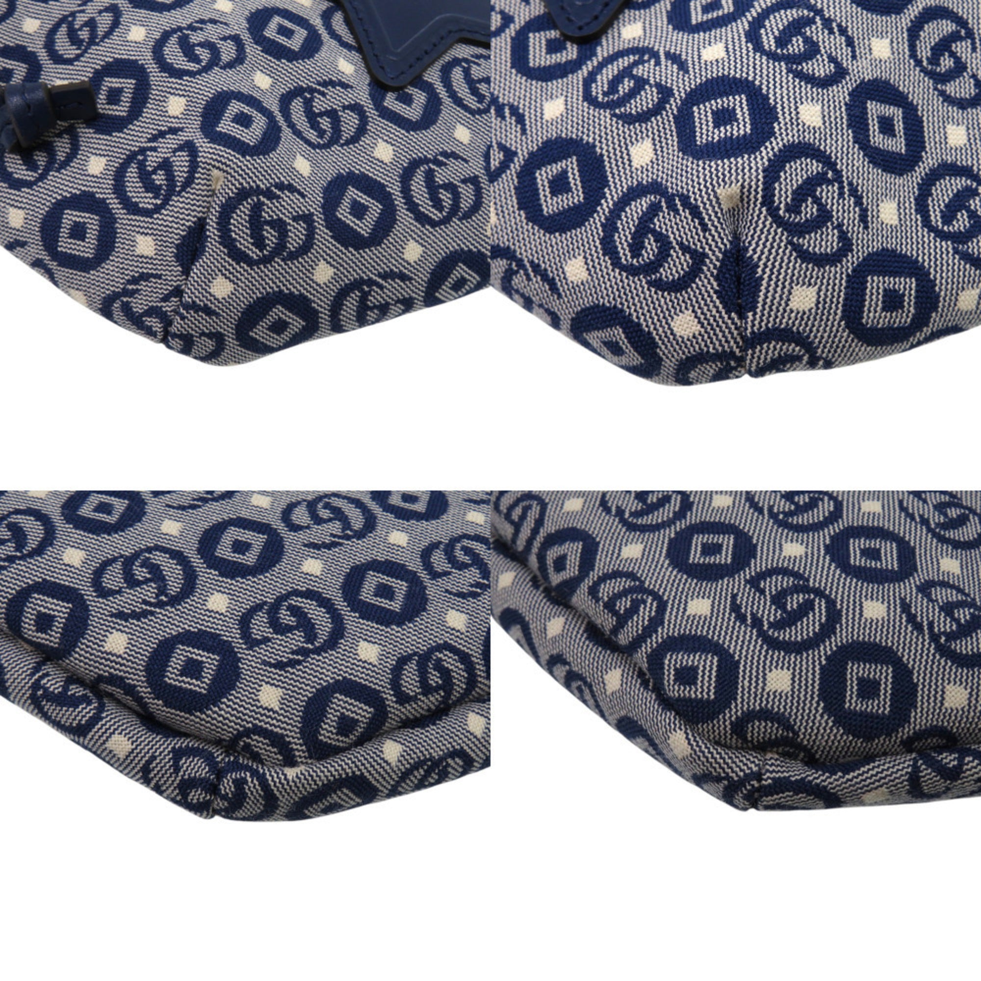 Like new Gucci children's star waist pouch 502095, canvas and leather, blue, 1584 GUCCI — Like New