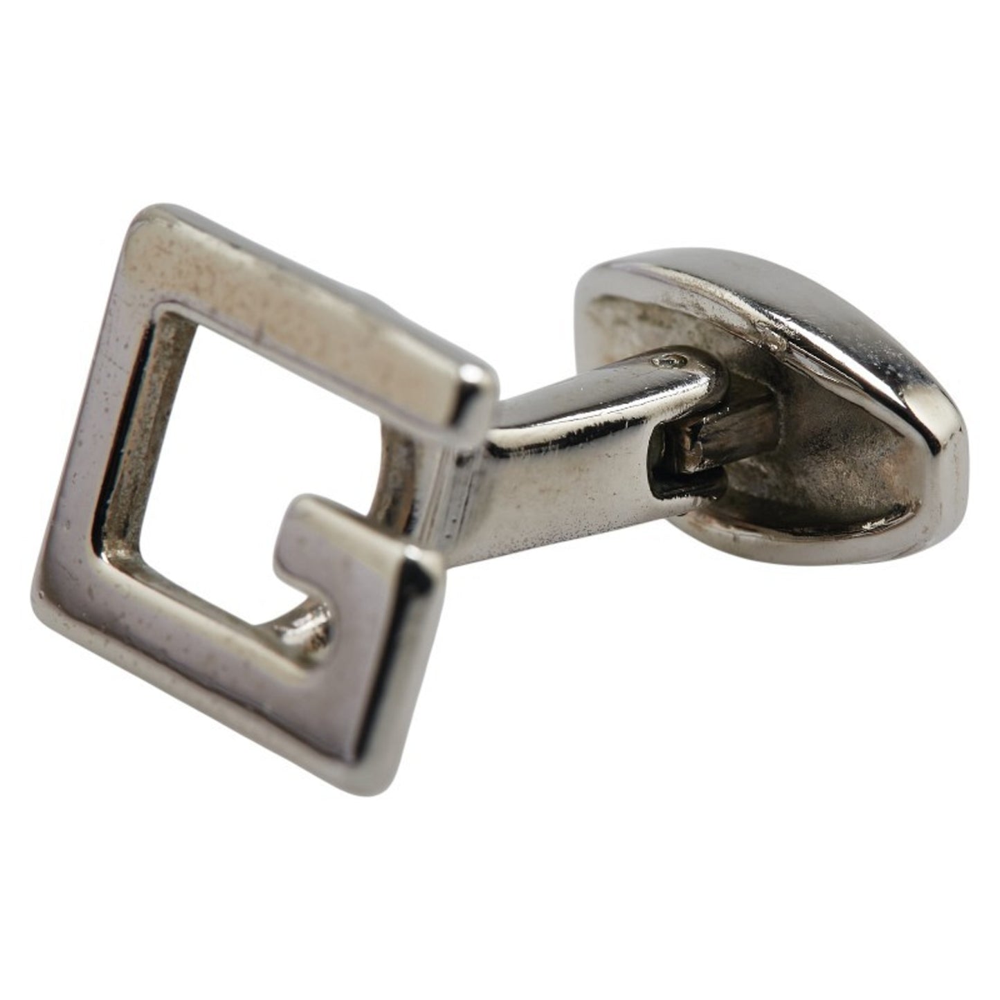 Gucci G logo cufflinks in silver metal for men.