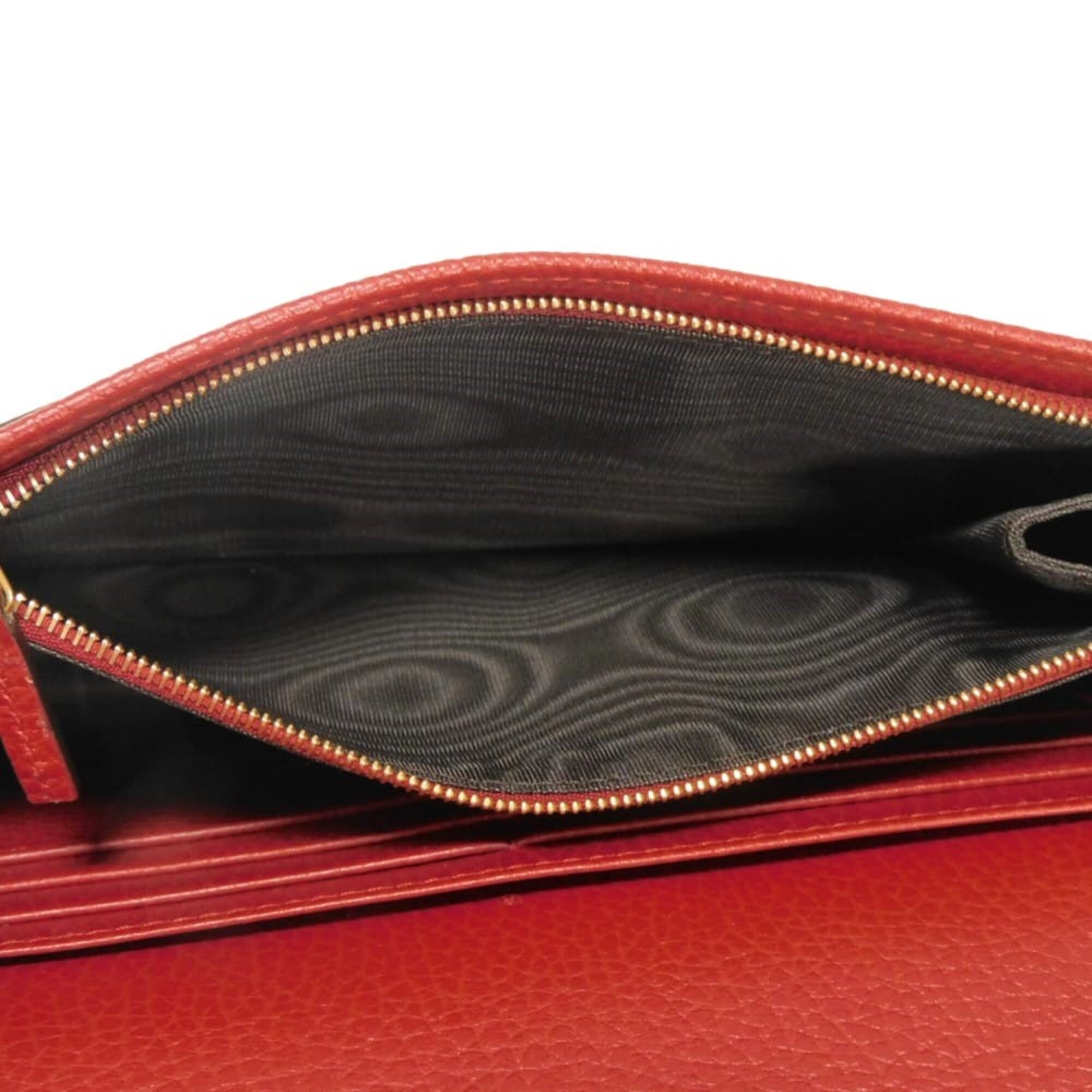 Gucci GG Marmont Chain Logo Calfskin 2-Way Clutch Bag with Double G Design, Red, 497985 CAO0G 6433, Women's — Like New