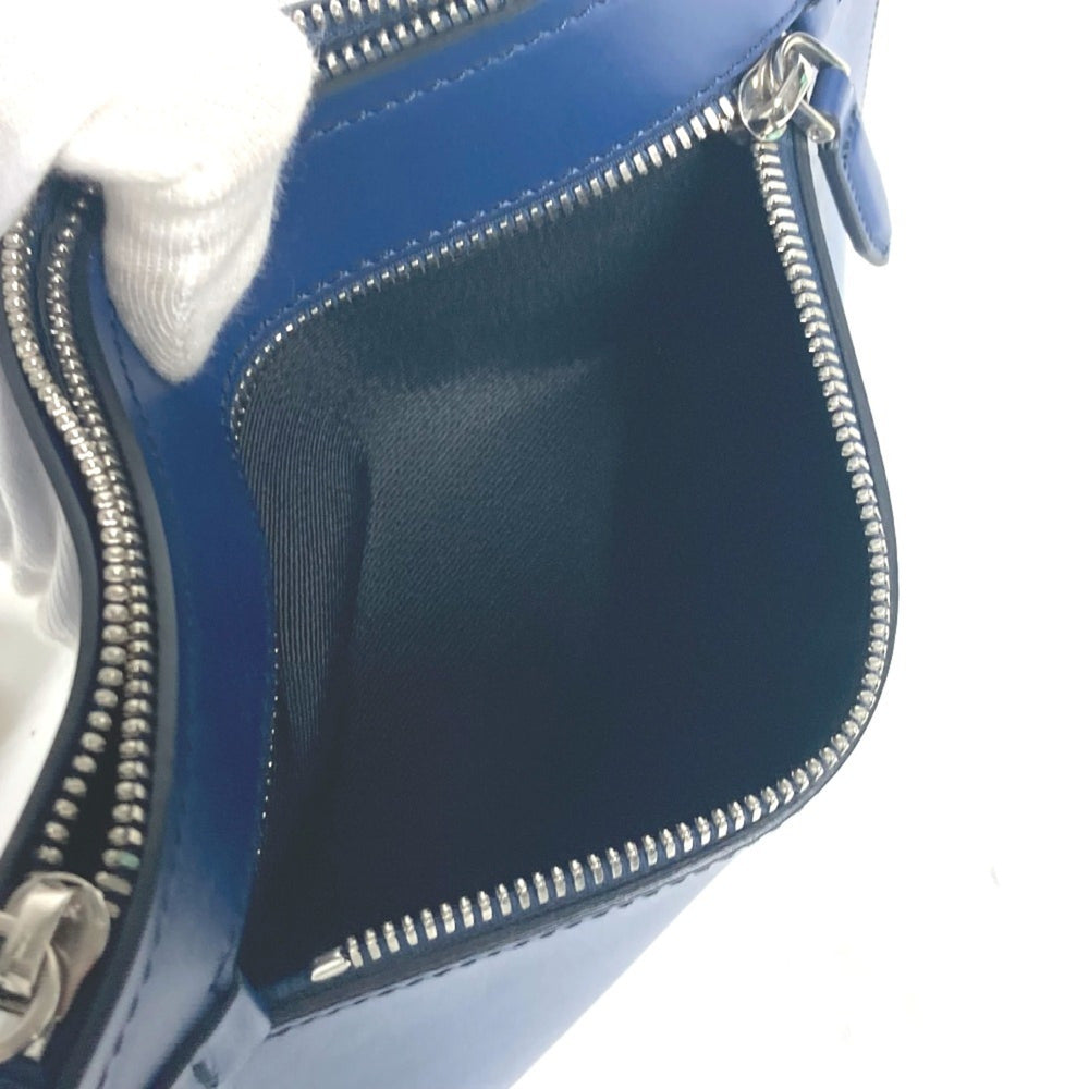 Salvatore Ferragamo Gancini pouch with strap clutch bag leather men's blue — Like New