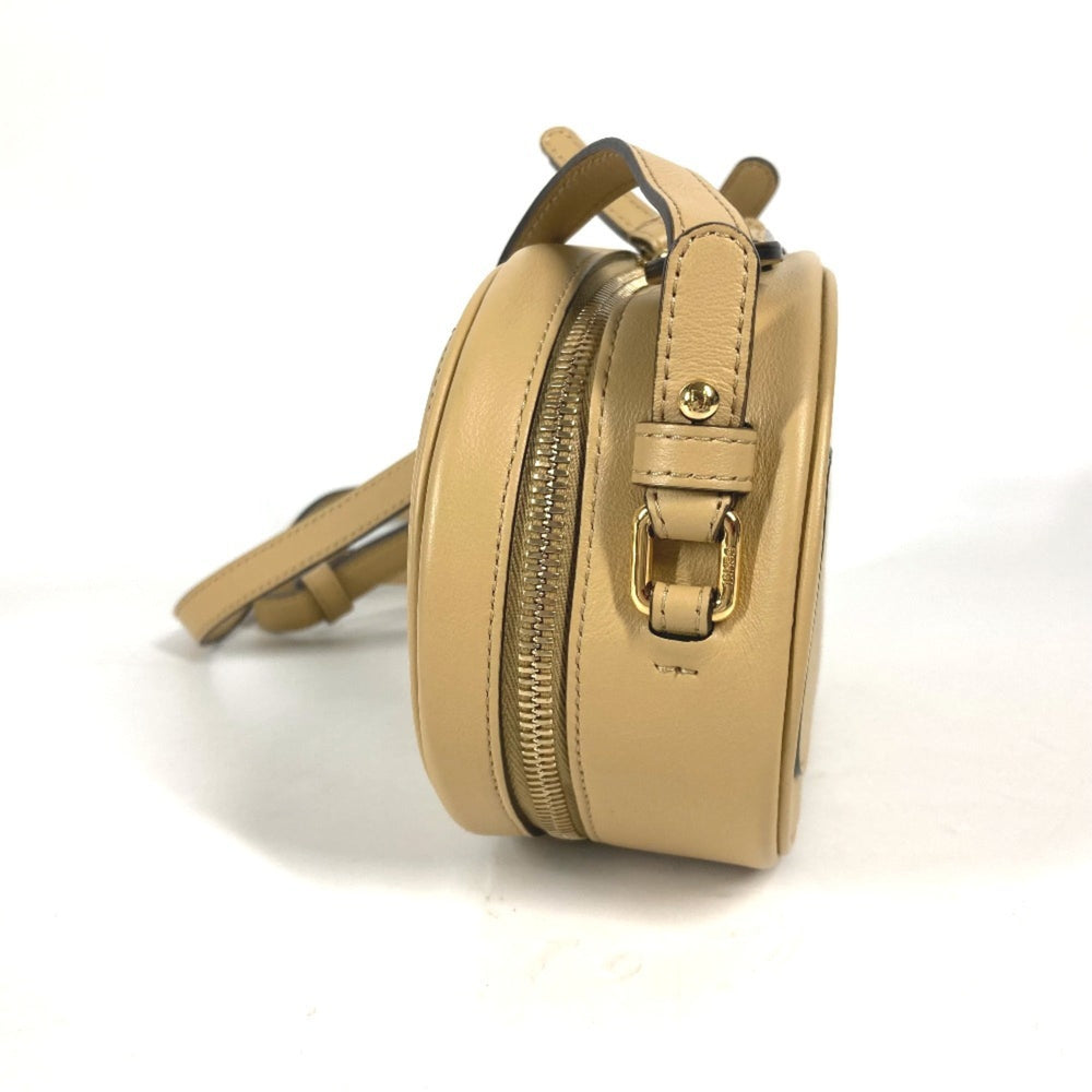 FENDI 8BS058 Pochette Camera Case Small Orlock MINI CAMERA CASE Bag Handbag Shoulder Leather Women's Beige — New - Store Return