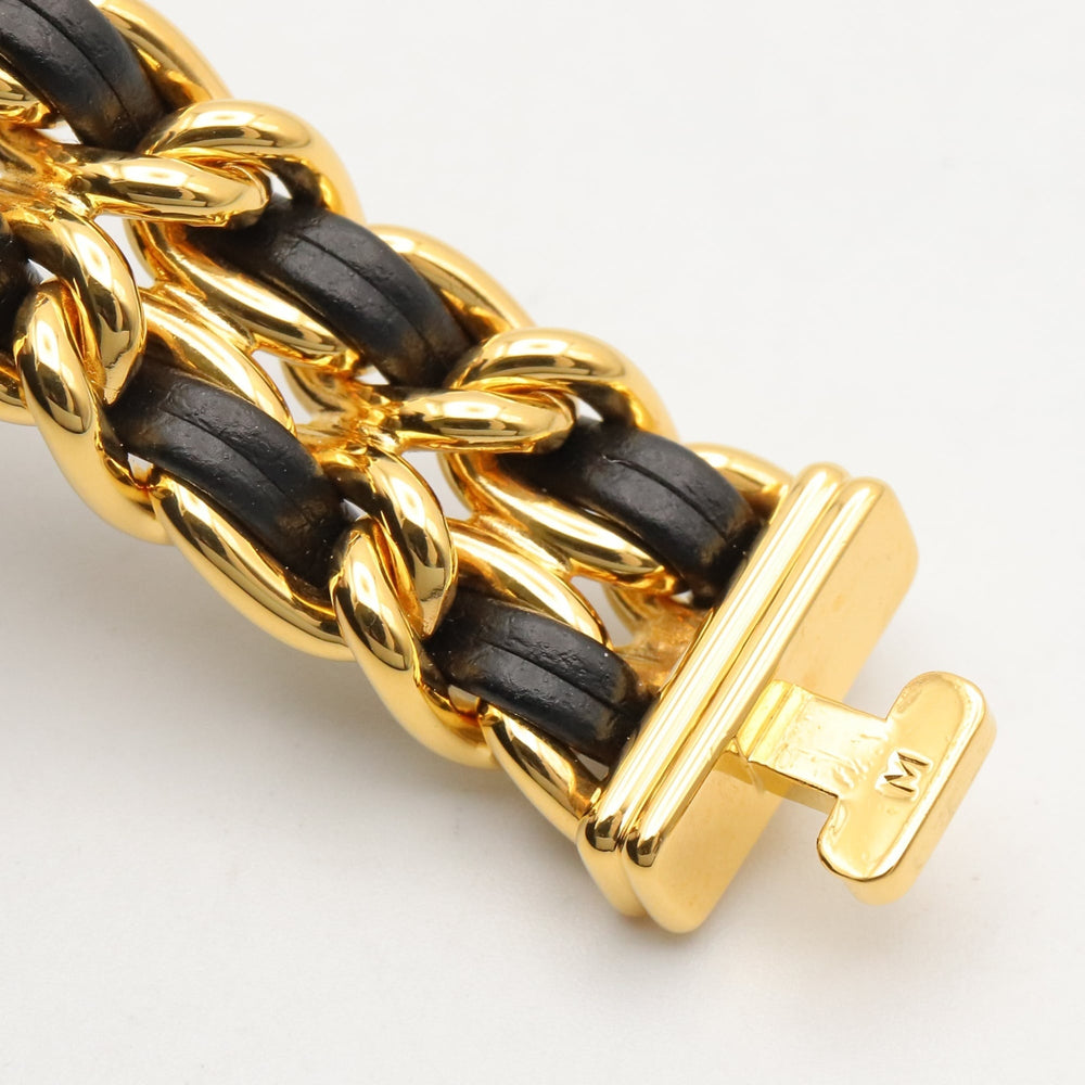 Chanel CHANEL Première M Watch, Gold Plated Leather, Women's, Black, H0001 — Very Good