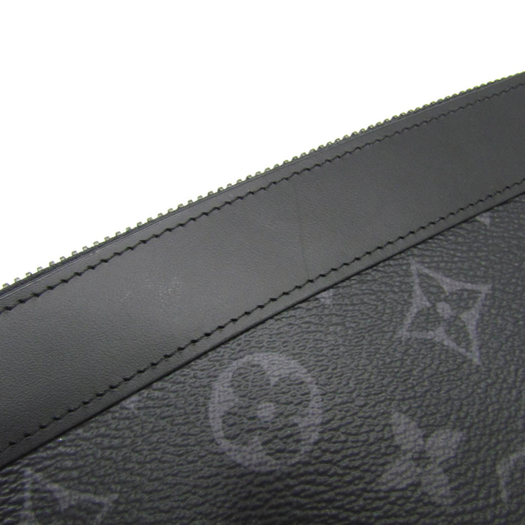 Louis Vuitton Monogram Eclipse Pochette Discovery PM M44323 Men's Clutch Bag,Pouch Black — Like New