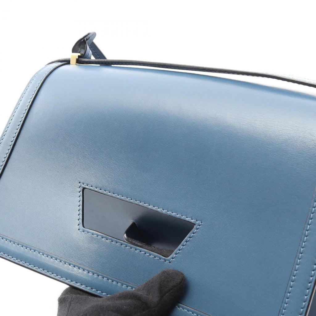 LOEWE Barcelona Shoulder Bag, Leather, Women's, Blue