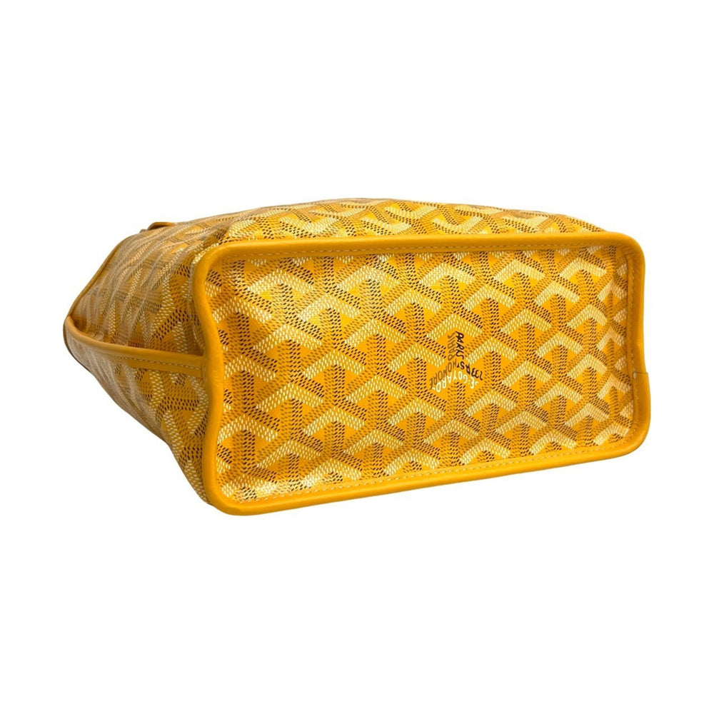 GOYARD Ange Mini Leather Tote Bag, Handbag, Yellow, 1085c — Like New