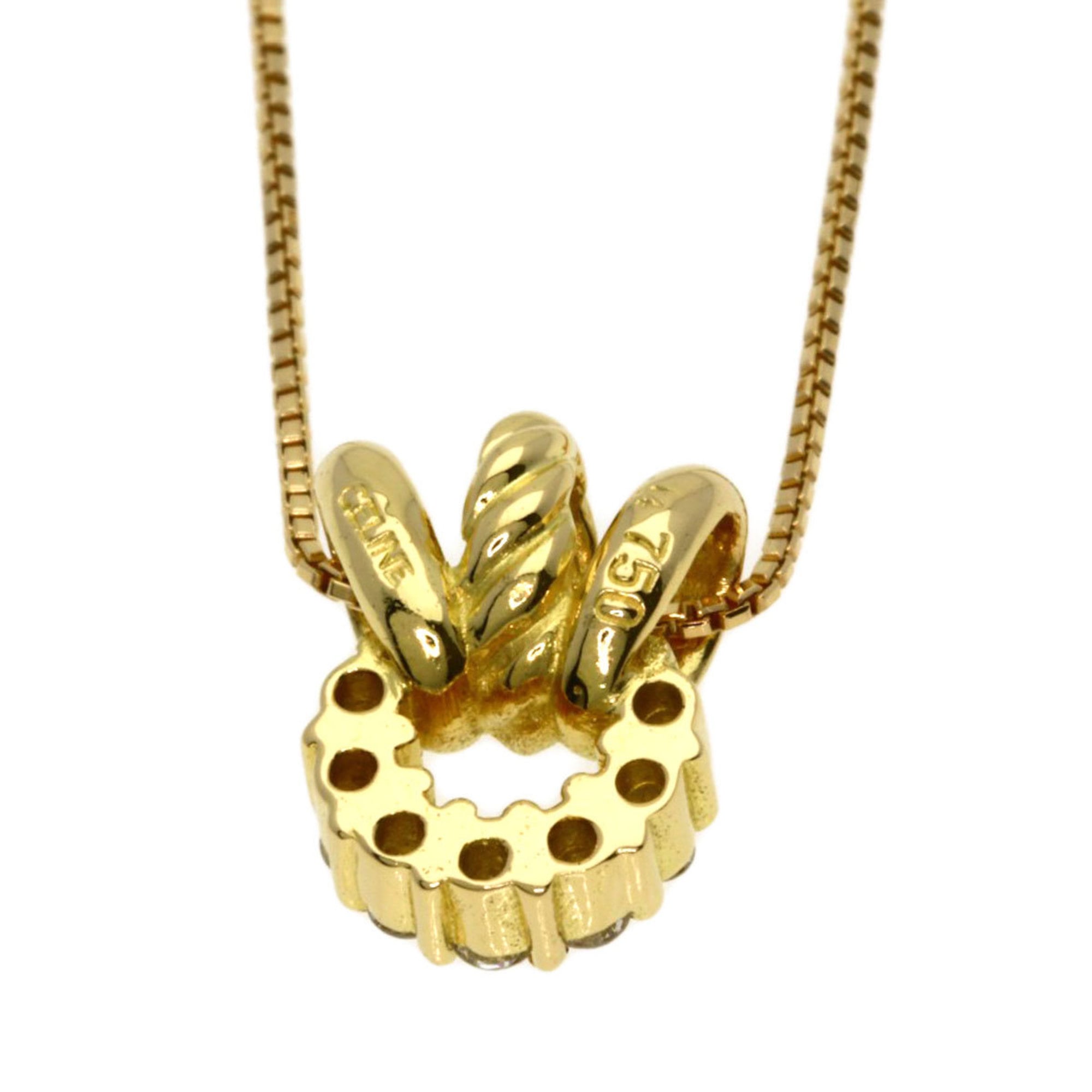 Celine Diamond Necklace in 18K Yellow Gold for Women