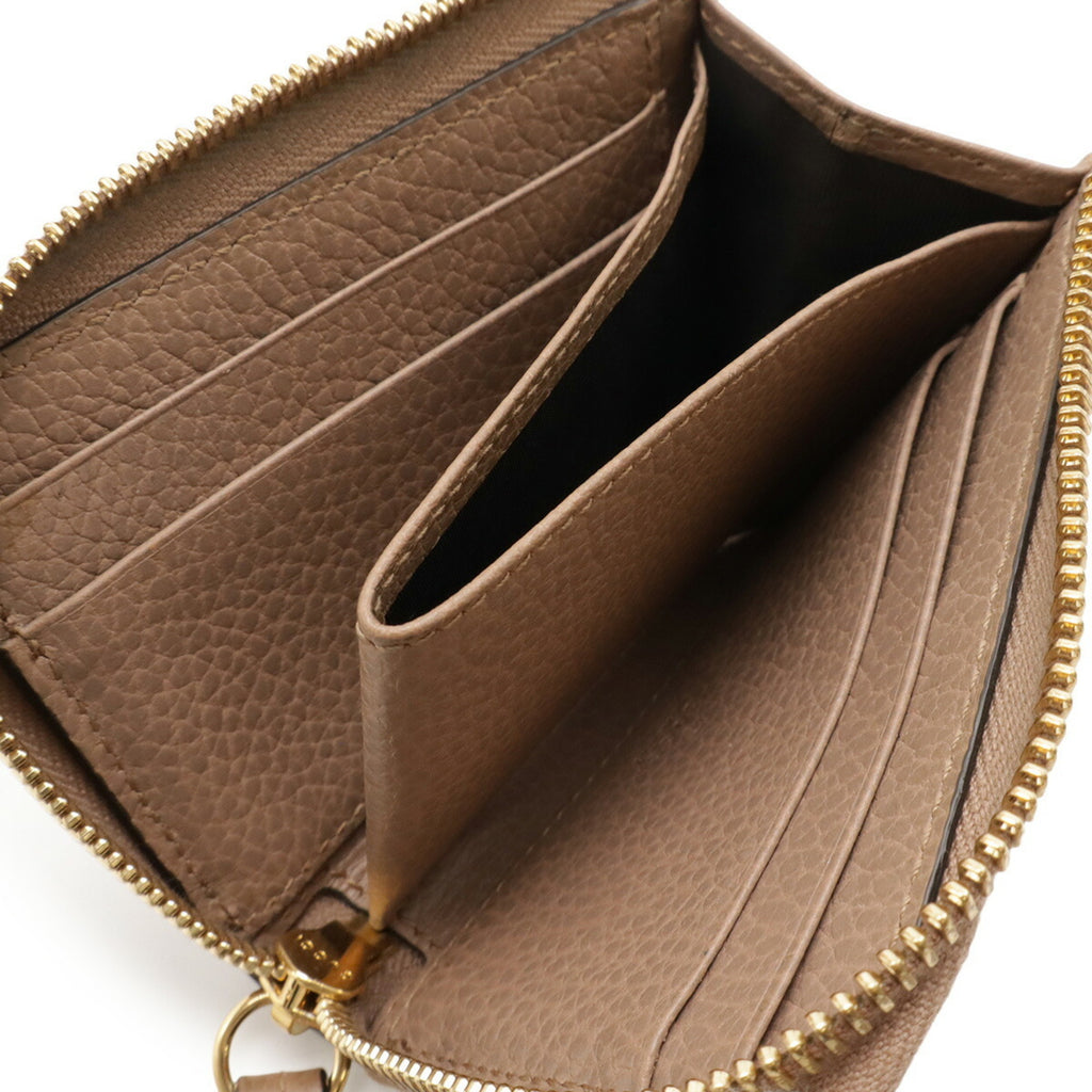 GUCCI GG Marmont Supreme Compact Wallet, L-Shaped, Pink Beige, 658609