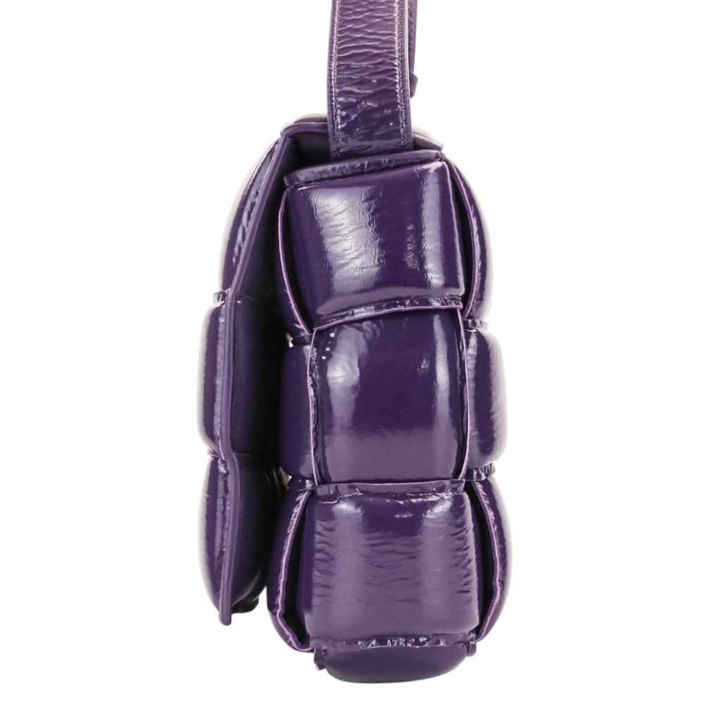 Bottega Veneta Padded Cassette Intrecciato Shoulder Bag 591970 Purple Women's — Like New