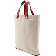 Hermes Petit Ash handbag/tote bag, Toile H x silk, beige, A5 size, drawstring closure, women's — Like New