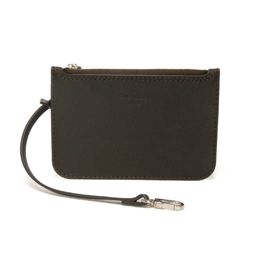 Louis Vuitton LOUIS VUITTON Pouch Hina PM (Pouch only, key hook, strap, coin case, logo embossed, dark brown, M54350) - Men's and Women's — Like New