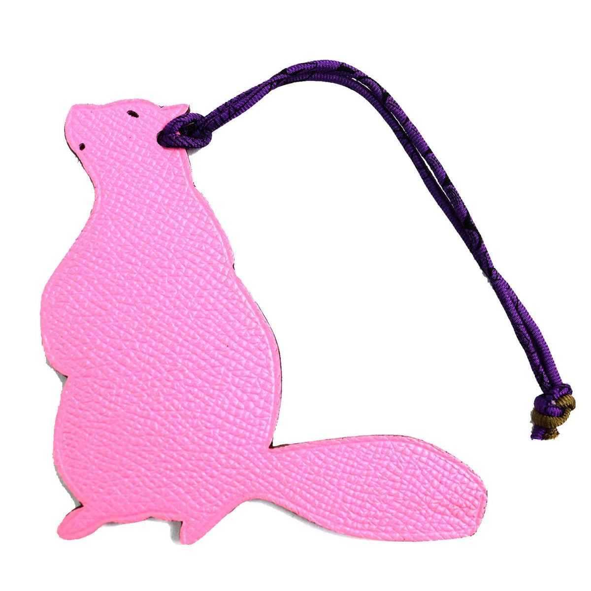 HERMES Petit H Beaver Epsom Togo Bag Charm in Pink and Orange, with Box, Women's, Very Popular — Like New