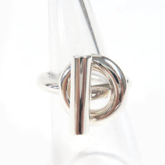 HERMES Echappé MM AG925 Ring (22BD167184), 2022 model, Silver, Size 51 (Japanese size equivalent), with box, Made in Italy, Weight: 9.9g, Women's — Like New