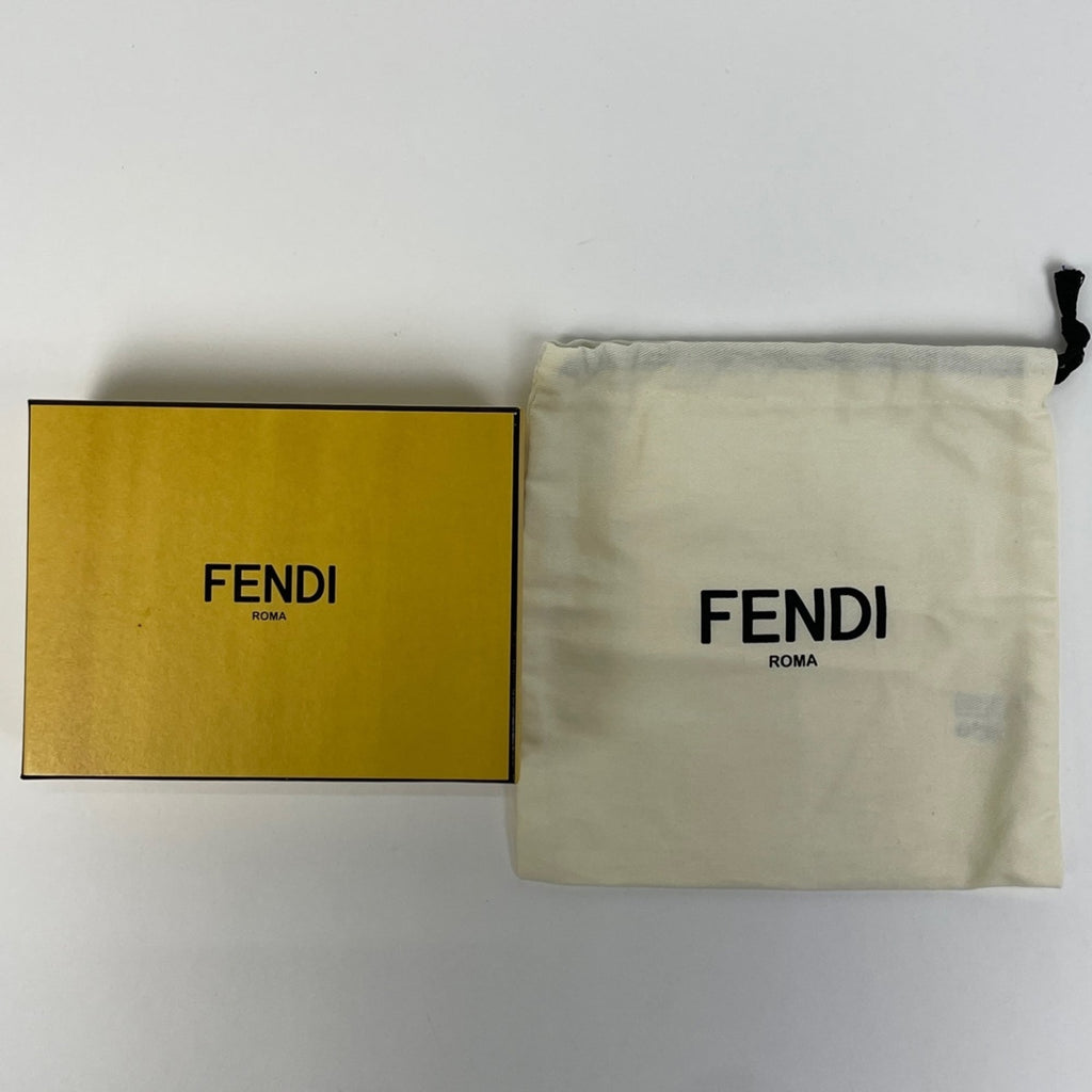 Fendi Zucca Print Bifold Wallet with Bill Compartment and Coin Purse, Brown Canvas, A98P, Women's