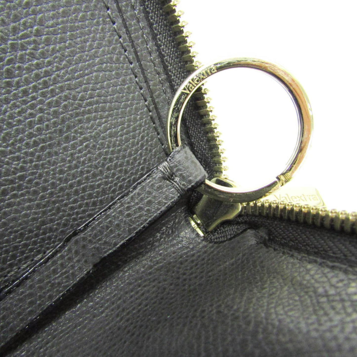 Valextra Multi-case Key Ring Men,Women Leather Coin Purse/coin Case Gray