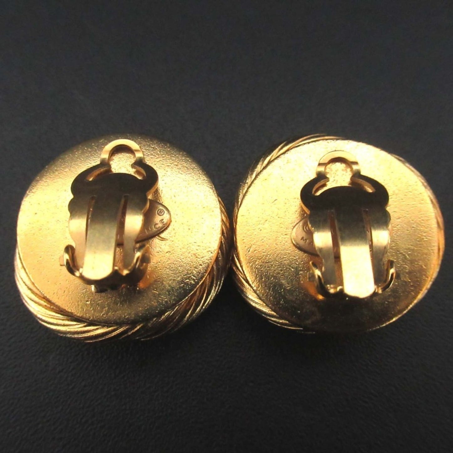 94A CHANEL Vintage Faux Pearl Clip Earrings, GP, Gold, Women's